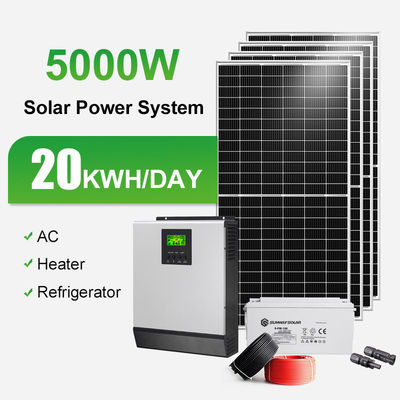 CHINA 10000w Mono Panel Solar Power Generator Kits Off Grid Zonne-energiesysteem voor thuis leverancier